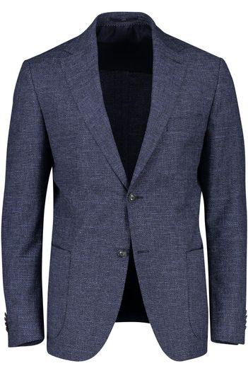 Dressler Dressler Shaped Fit colbert blauw gemêleerd wol slim fit