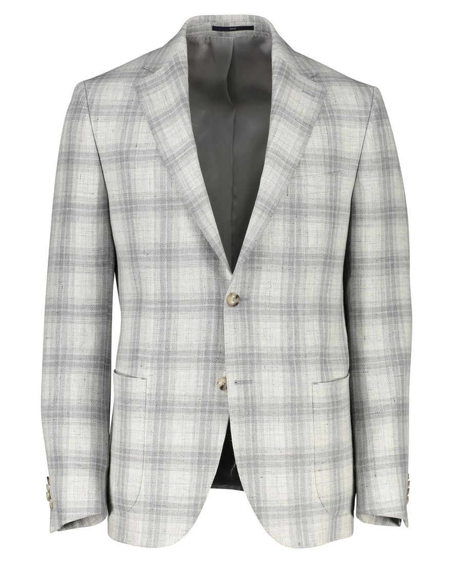 linnen Dressler colbert grijs geruit