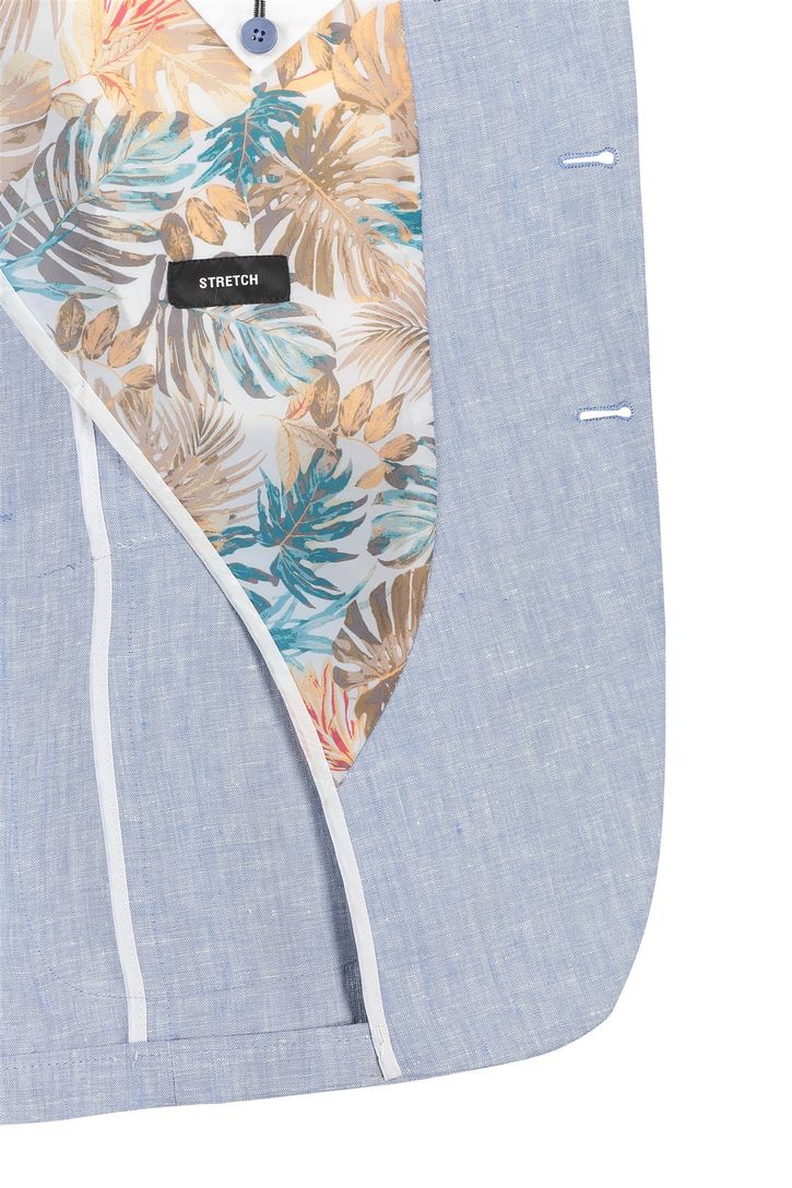 Digel colbert Edward lichtblauw gemêleerd linnen modern fit