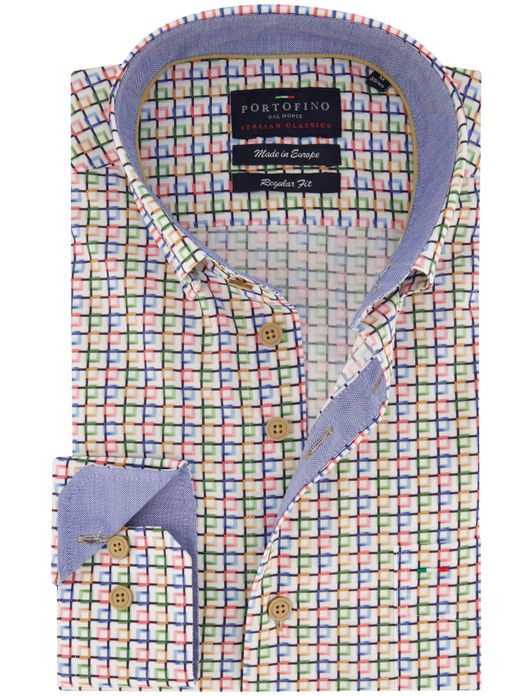 Portofino overhemd multicolor geprint
