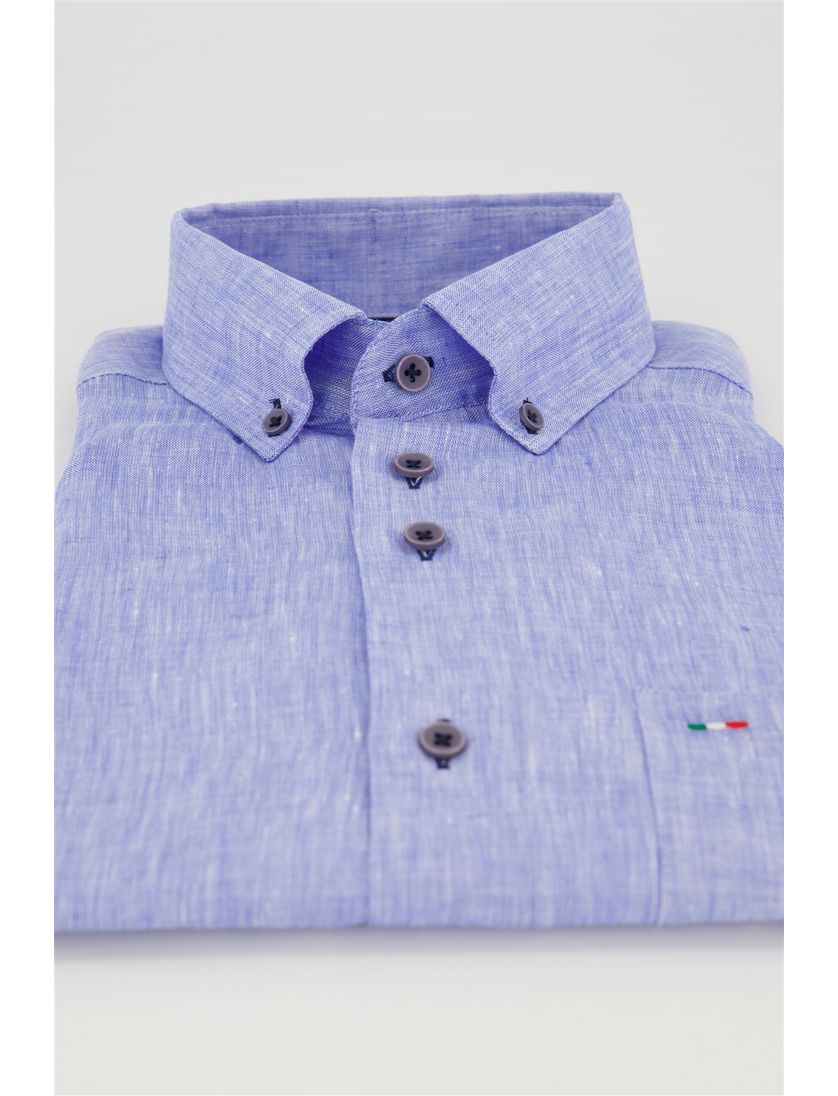 casual overhemd Portofino Regular Fit lichtblauw gemêleerd