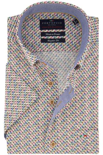 Portofino Portofino overhemd korte mouw multicolor