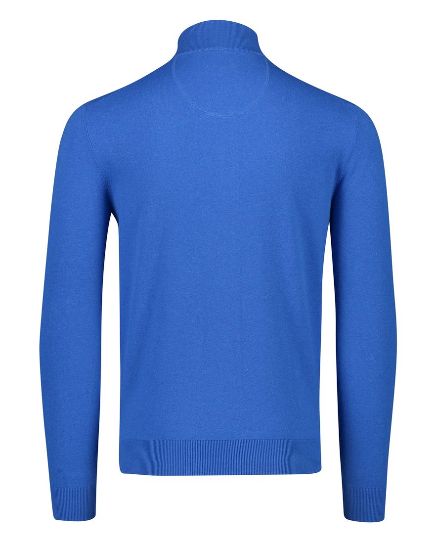 Portofino vest blauw effen katoen