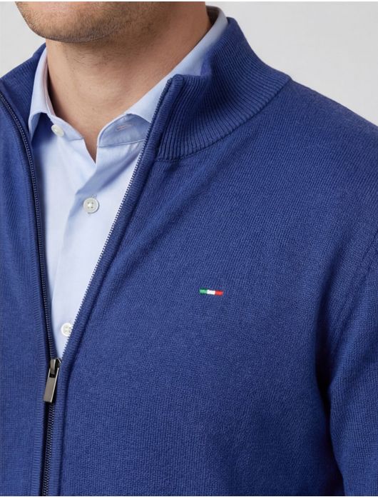 Portofino vest blauw effen