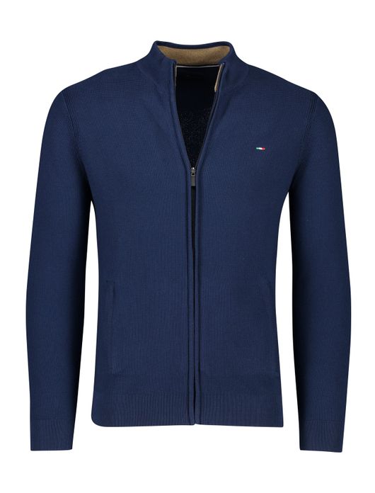 Portofino vest donkerblauw effen