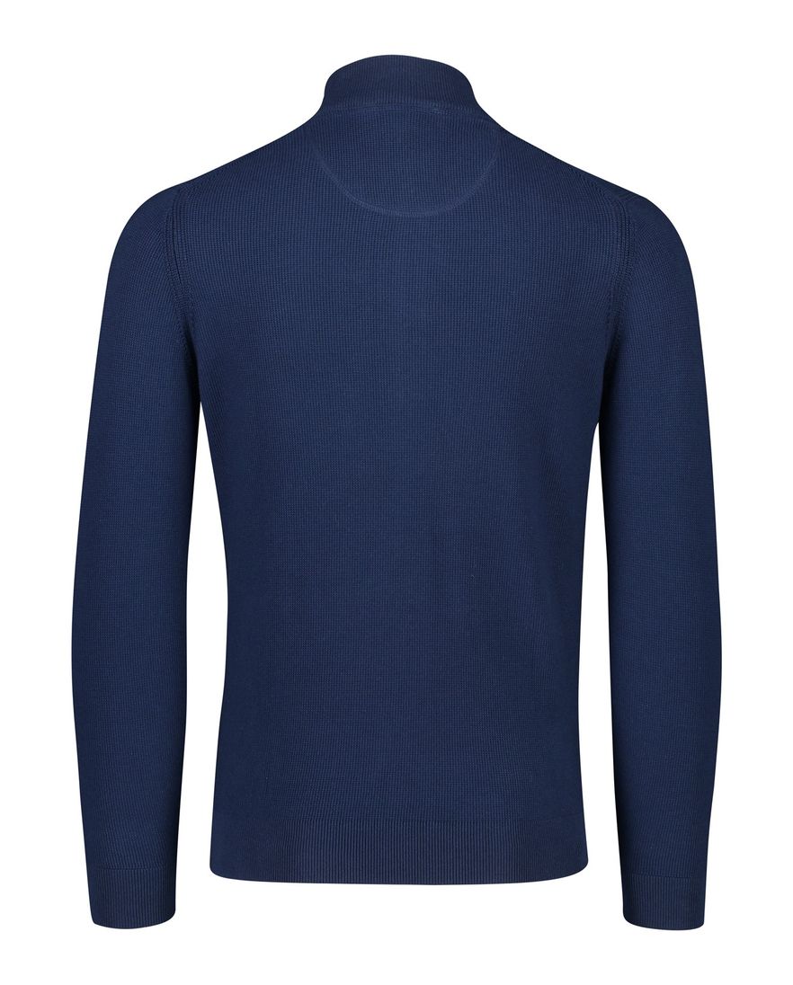 Portofino vest effen donkerblauw katoen