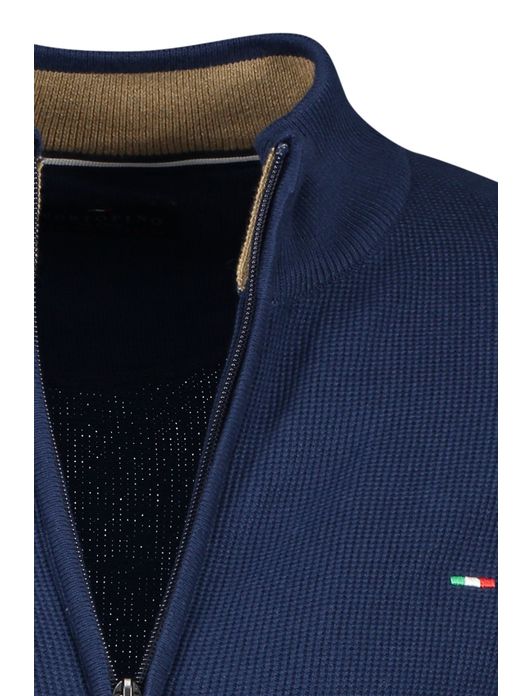 Portofino vest donkerblauw effen