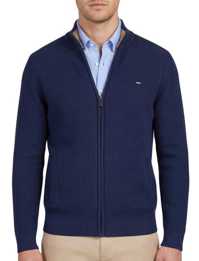 Portofino Portofino vest donkerblauw effen