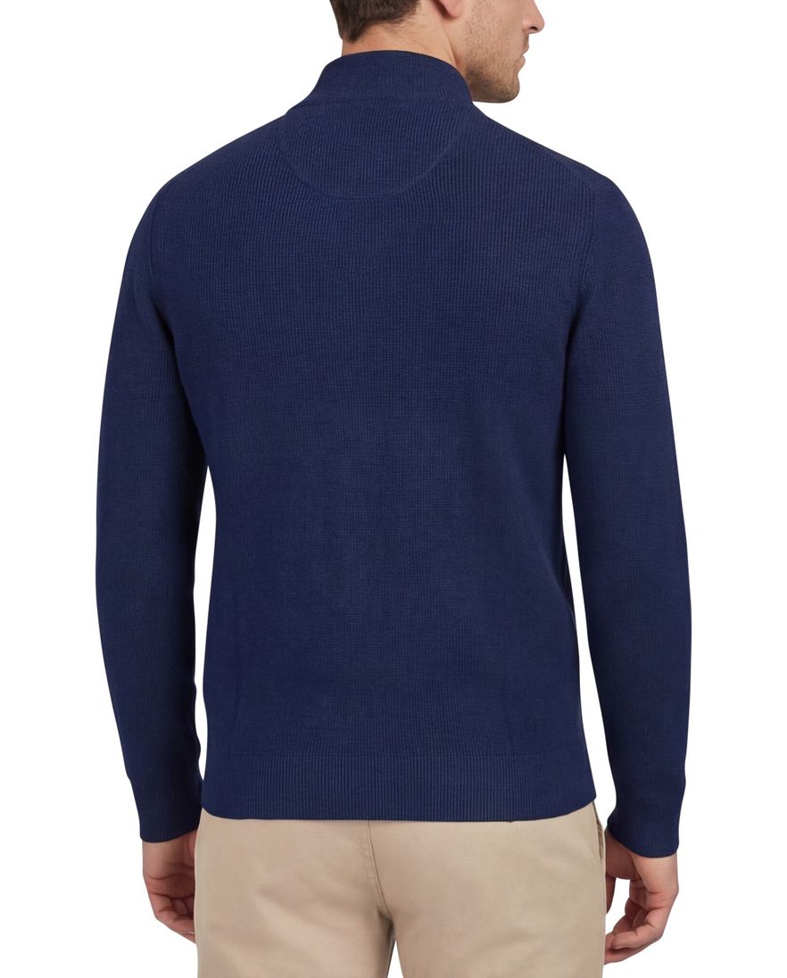 Portofino vest effen donkerblauw katoen