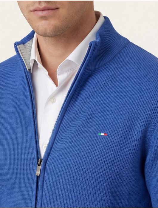 Portofino vest effen blauw