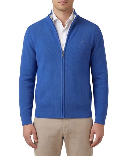 Portofino katoenen Portofino vest effen blauw