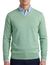 Portofino trui v-hals mintgroen effen katoen
