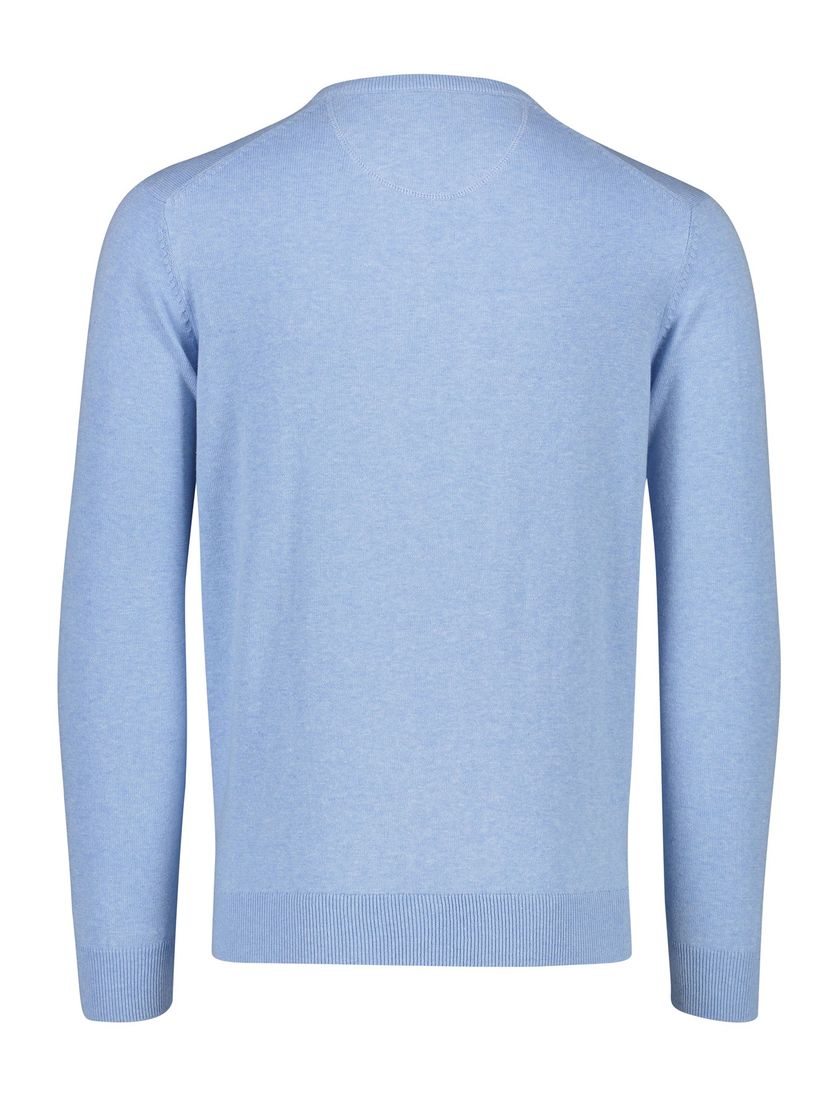 Portofino trui v-hals lichtblauw effen 100% katoen