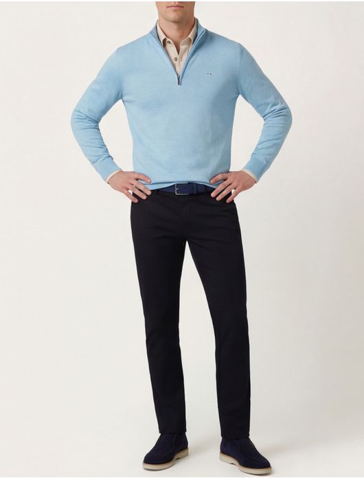 Portofino trui lichtblauw katoen