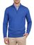 Katoenen Portofino trui blauw half zip