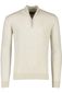 Katoenen Portofino beige gemêleerd trui half zip
