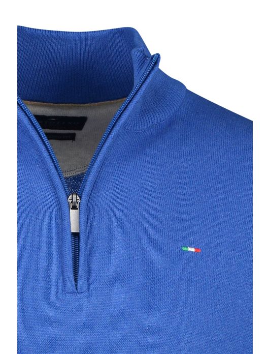 Portofino half zip trui extra lang blauw