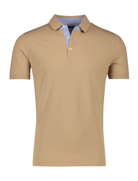 Poloshirt Portofino camel 3-knoops