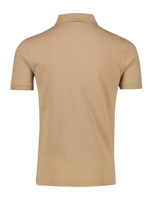 Poloshirt Portofino camel 3-knoops