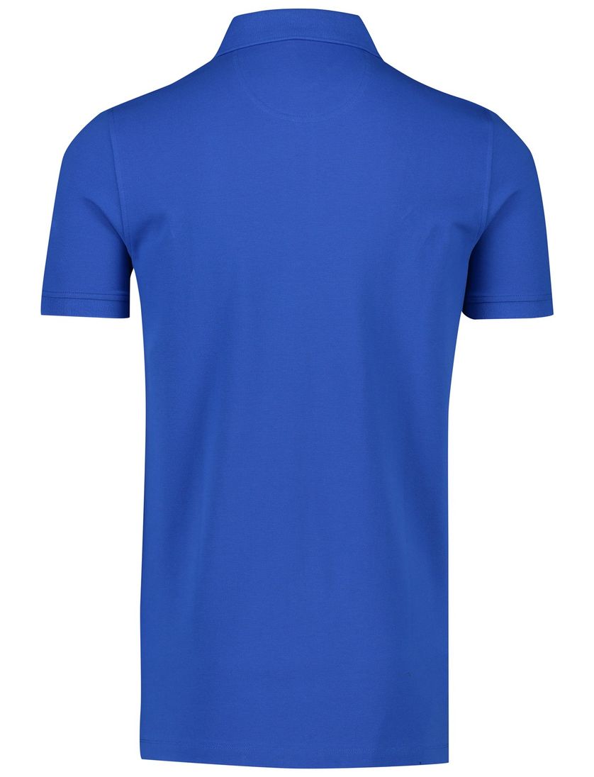 Portofino extra lange blauwe polo korte mouw