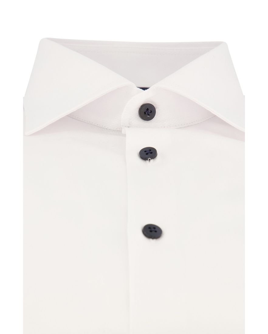 Ledub overhemd mouwlengte 7 normale fit wit katoen