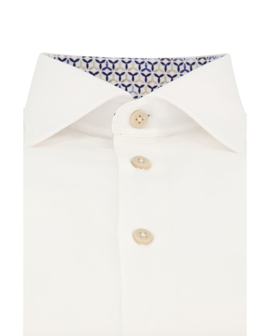 Ledub overhemd modern fit wit effen