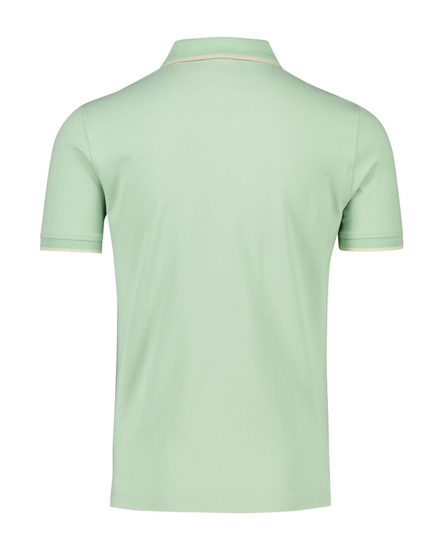 Portofino polo effen groen katoen normale fit