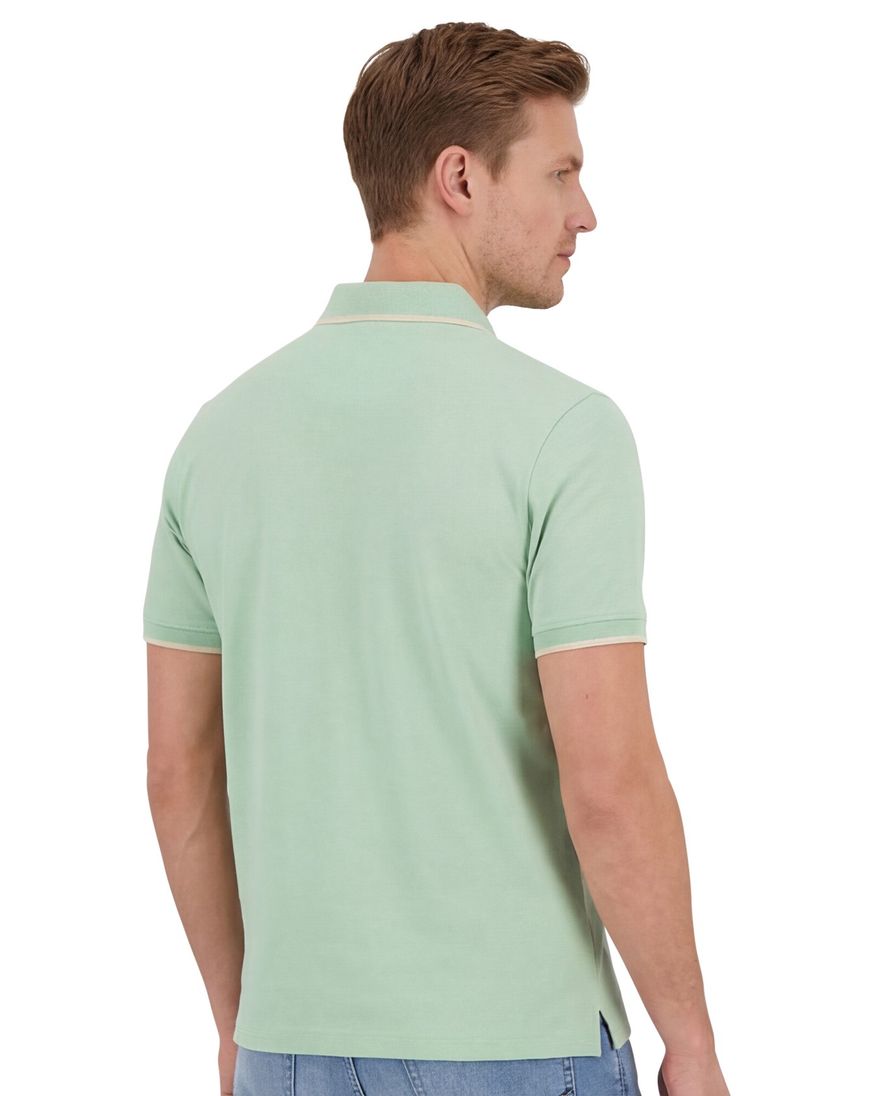 Portofino polo effen groen katoen normale fit