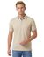 2-knoops polo beige korte mouw Portofino katoen