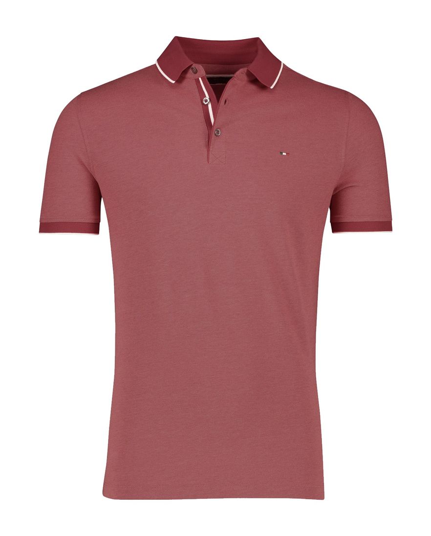 katoenen Portofino polo normale fit rood gemêleerd
