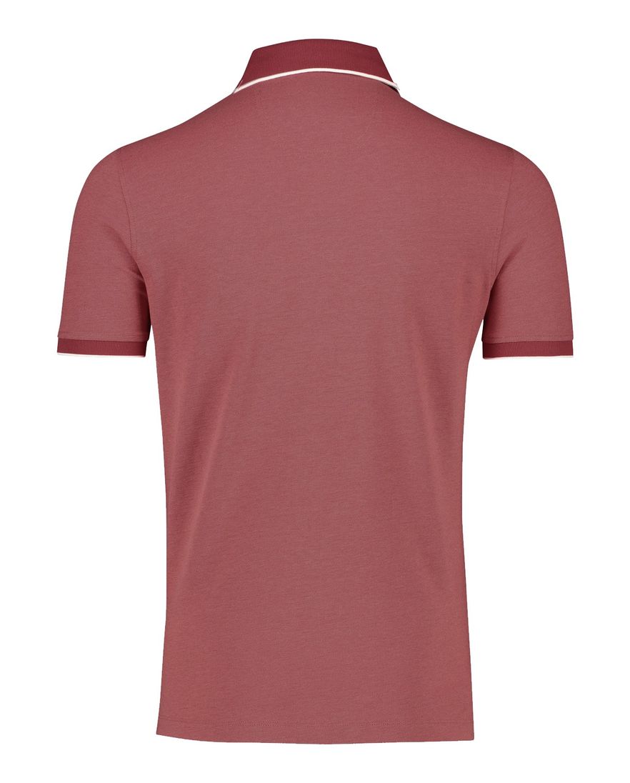 katoenen Portofino polo normale fit rood gemêleerd