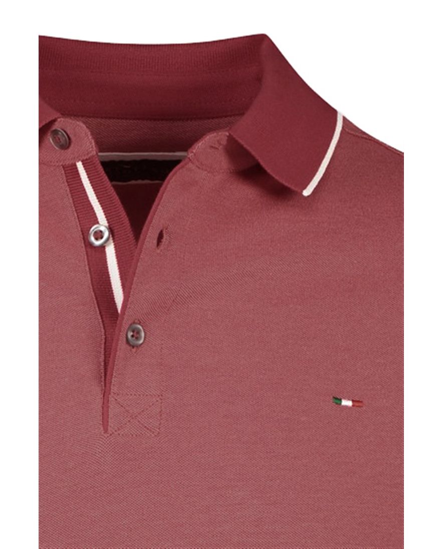 katoenen Portofino polo normale fit rood gemêleerd