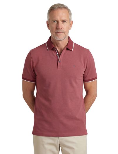 Portofino katoenen Portofino polo normale fit rood gemêleerd