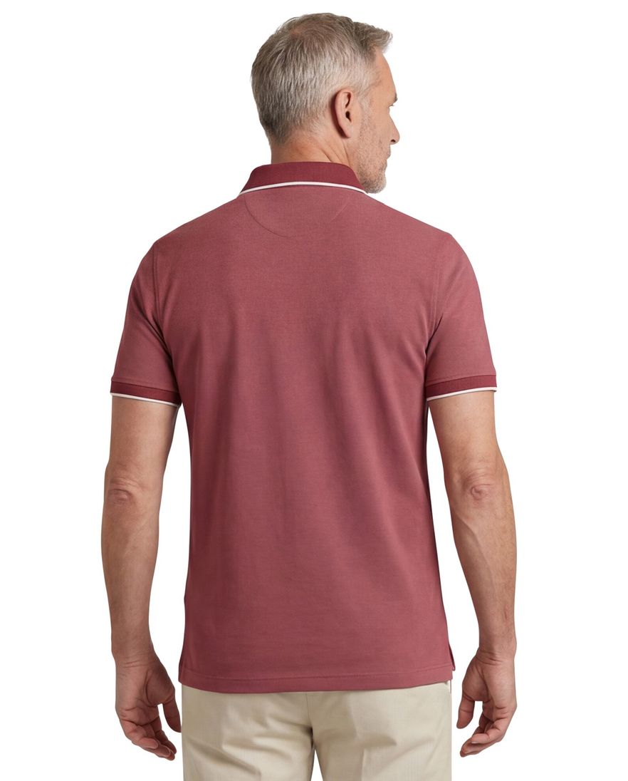 katoenen Portofino polo normale fit rood gemêleerd
