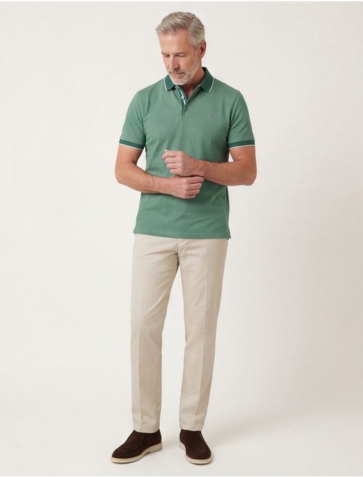 Portofino polo groen gemeleerd