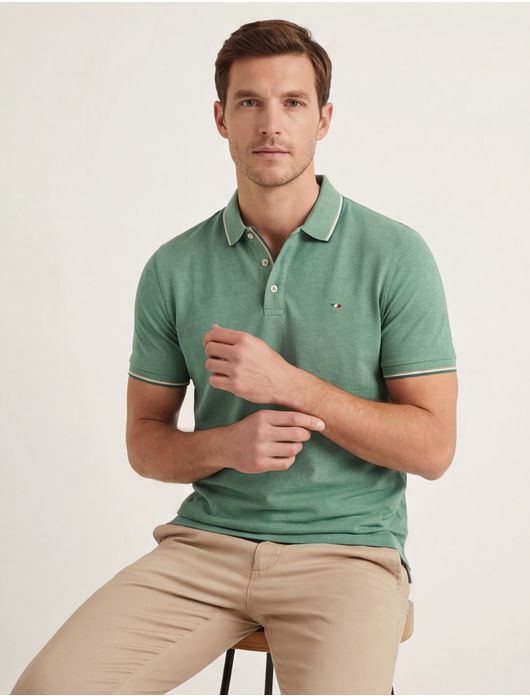 Portofino polo groen korte mouw