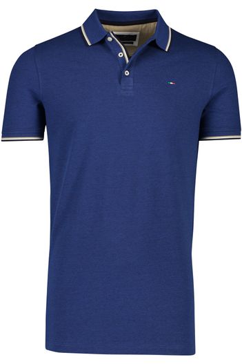 Portofino Portofino polo donkerblauw katoen normale fit extra lang