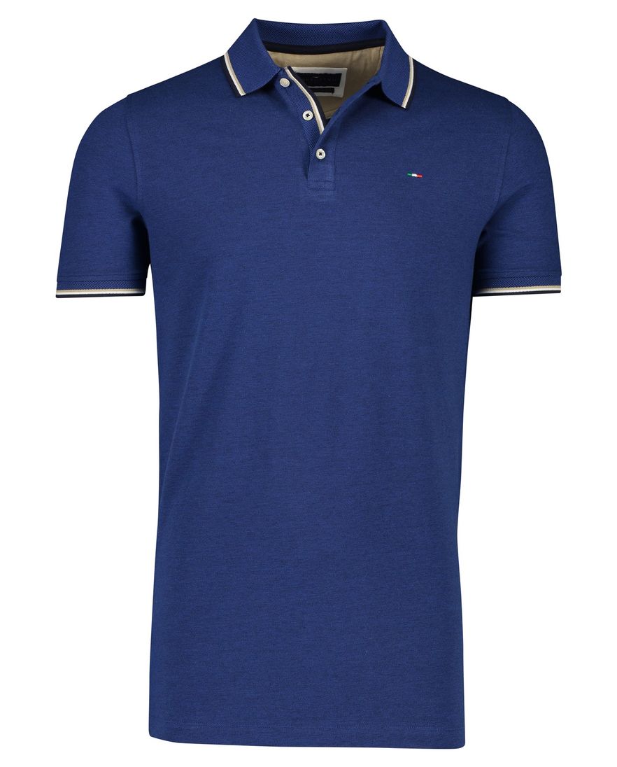 Portofino polo normale fit donkerblauw katoen
