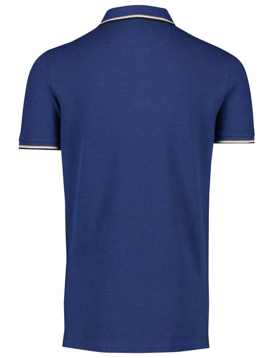Portofino polo normale fit donkerblauw effen katoen