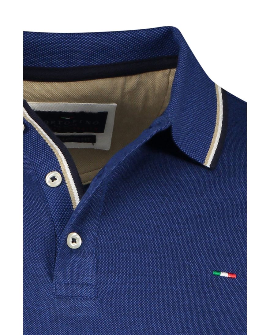 Portofino polo normale fit donkerblauw katoen