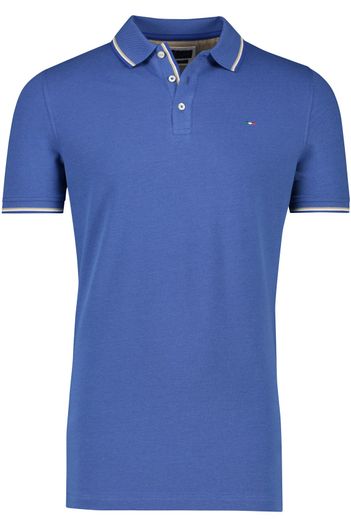 Portofino Portofino polo normale fit blauw katoen extra lang