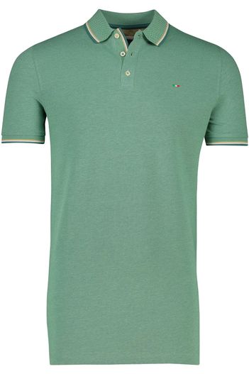 Portofino Portofino polo normale fit groen katoen extra lang