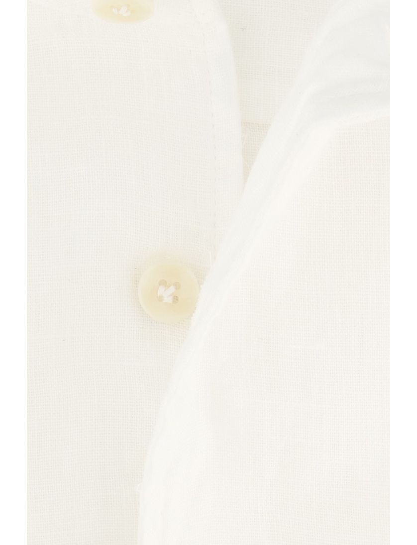 Linnen John Miller mouwlengte 7 slim fit wit overhemd