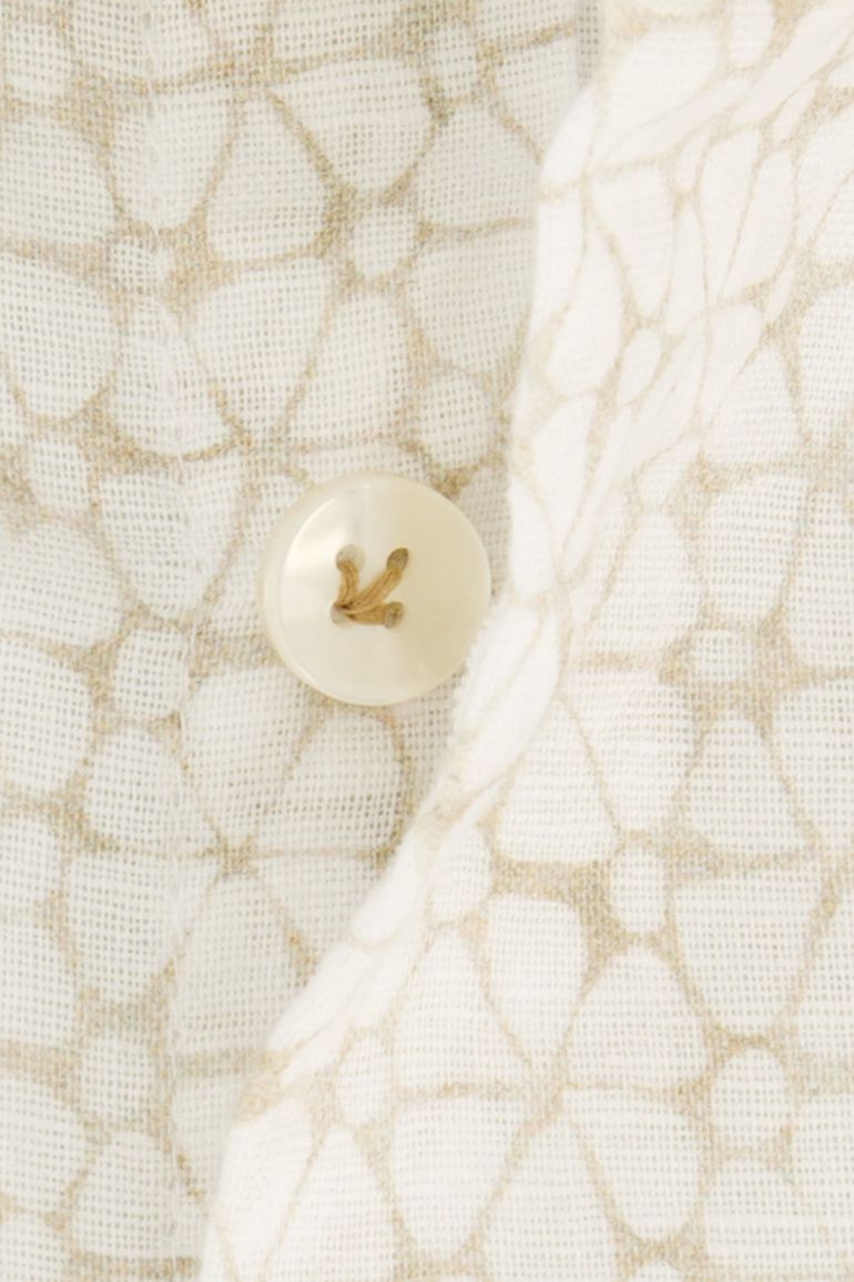 John Miller overhemd beige tailored fit