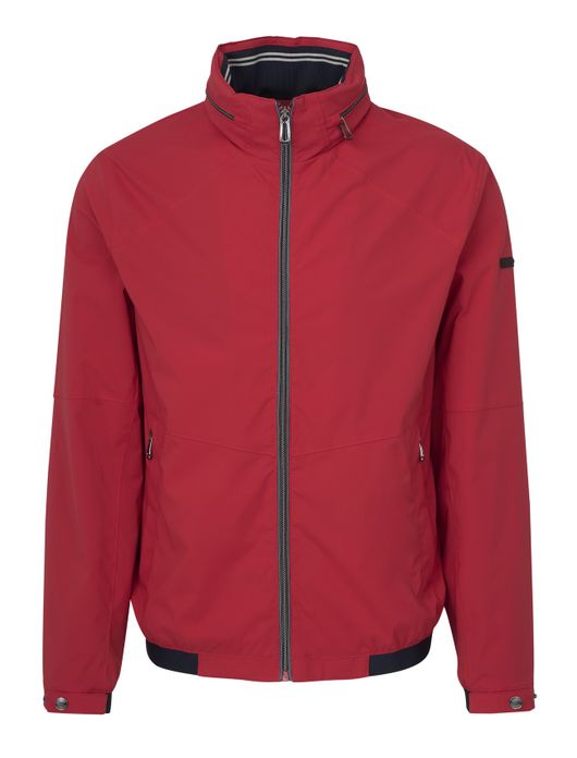 Bugatti zomerjas rood capuchon in kraag