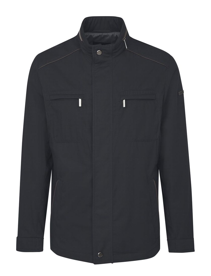 Zomerjas Bugatti effen grijs wijde fit