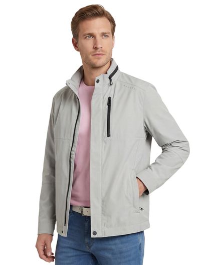 Bugatti Bugatti zomerjas grijs effen wijde fit