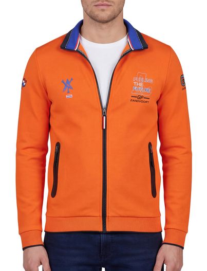 Portofino Oranje race vest Portofino effen katoen stretch