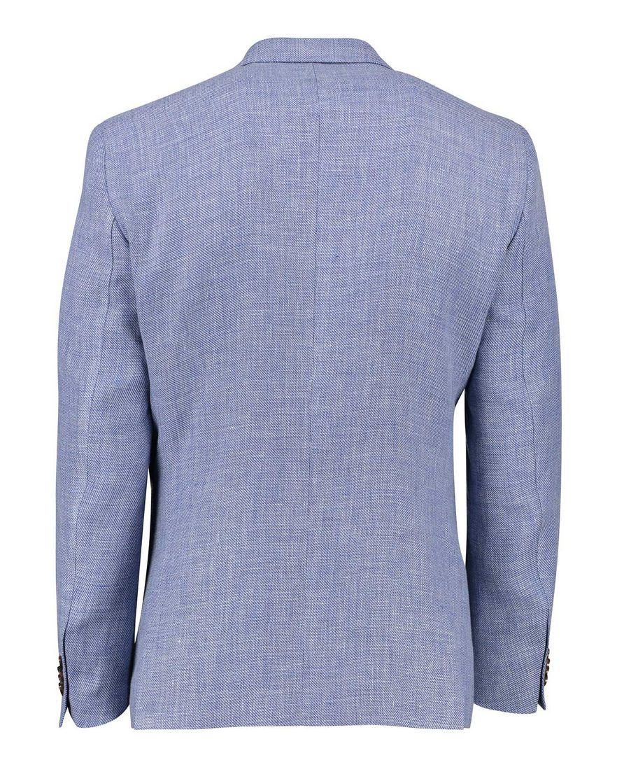 Carl Gross colbert blauw geruit linnen