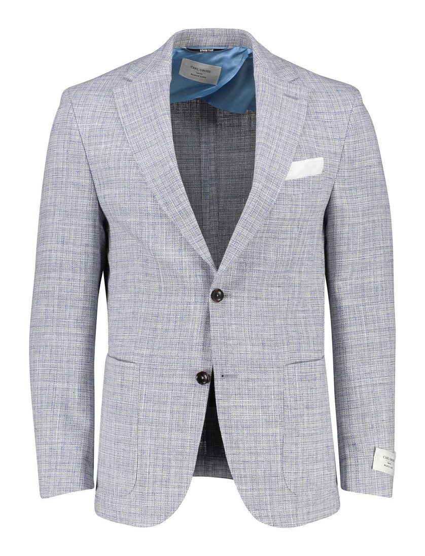 Carl Gross colbert modern fit blackline blauw gemêleerd